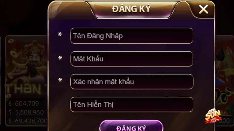 Đăng ký tài khoản cổng game Đăng ký tài khoản cổng game
